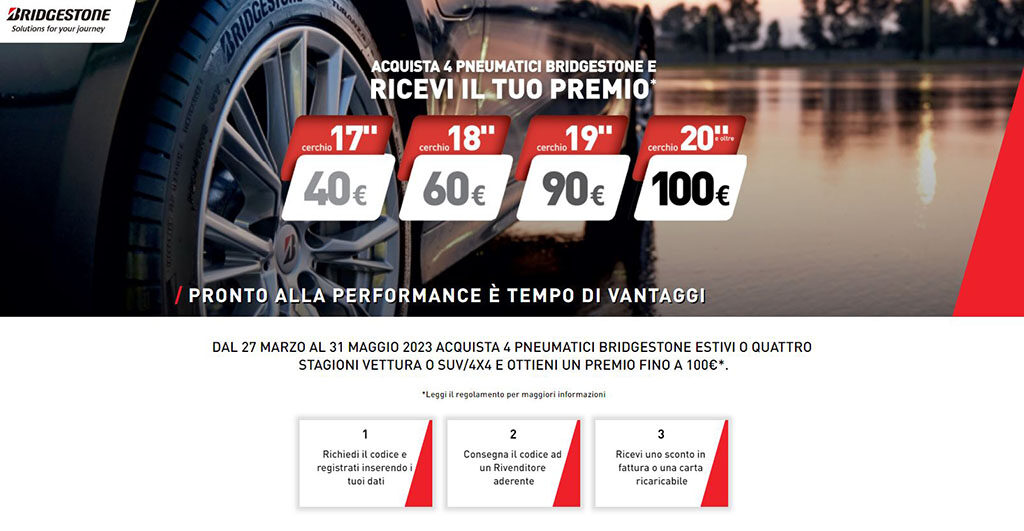PROMO VETTURA BRIDGESTONE